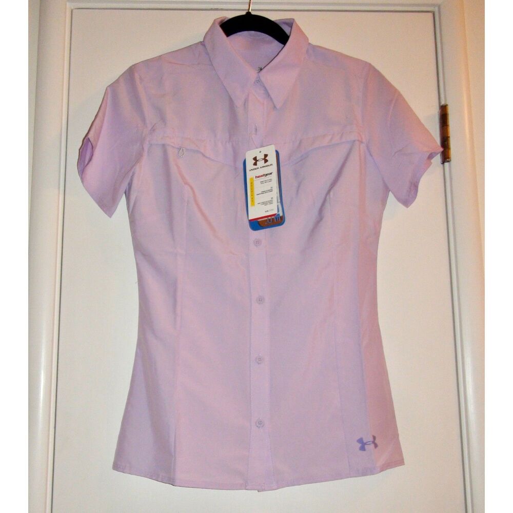Under Armour Purple Sedna Fishing Short Sleeve Shirt